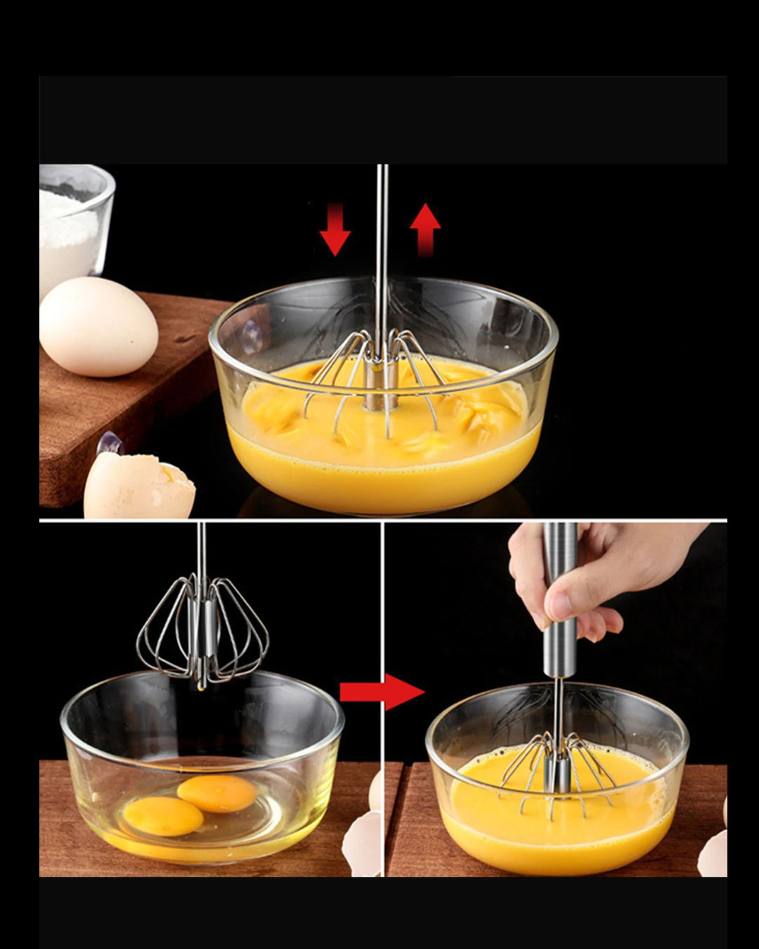 Batedor Manual com Giro Automático