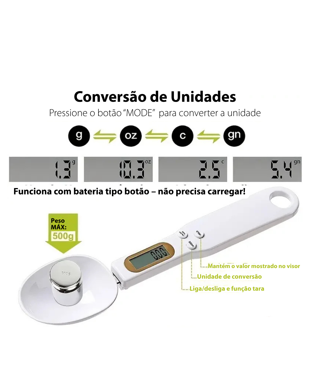 Mini Colher Medidora Digital