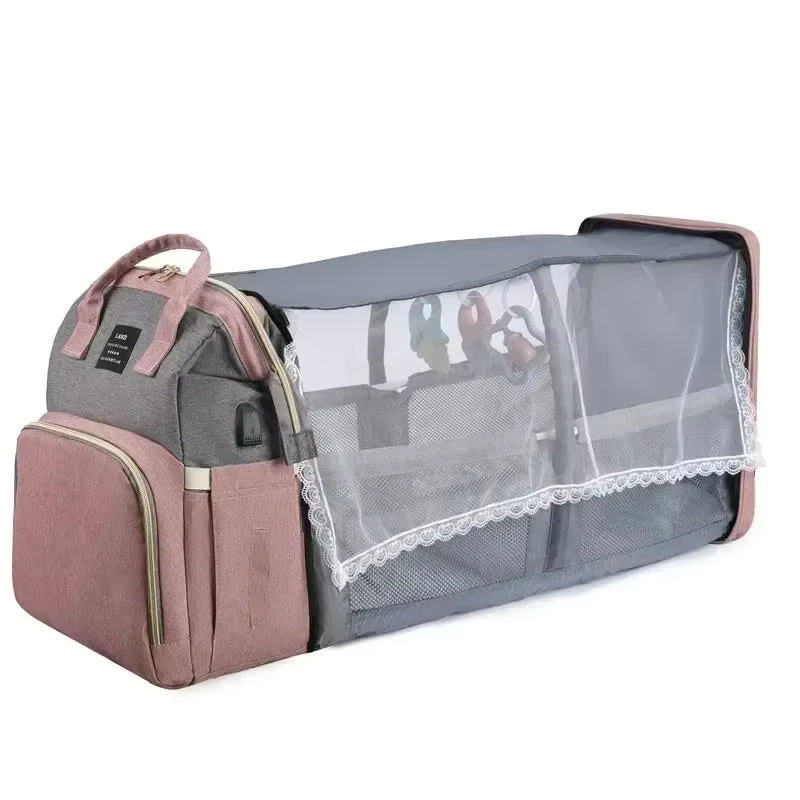 Mochila com Trocador Portátil e Mini Berço 3 em 1