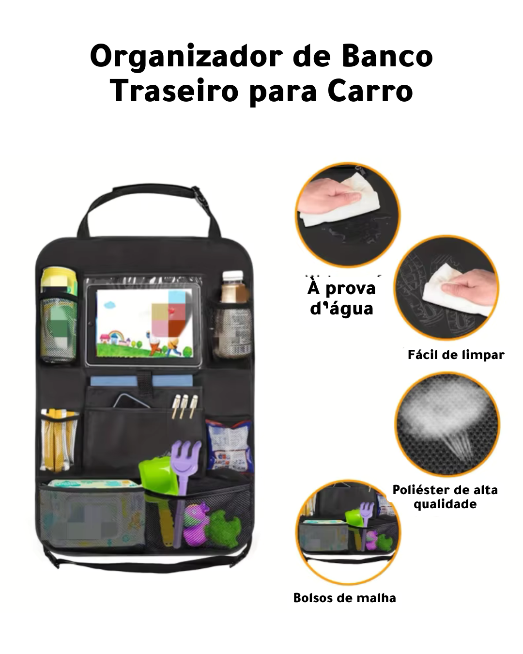 Organizador de Banco Traseiro Para Carro