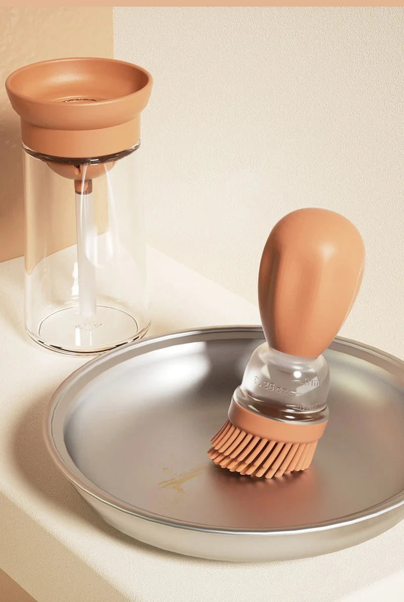 Dispenser 2 em 1 com Escova de Silicone