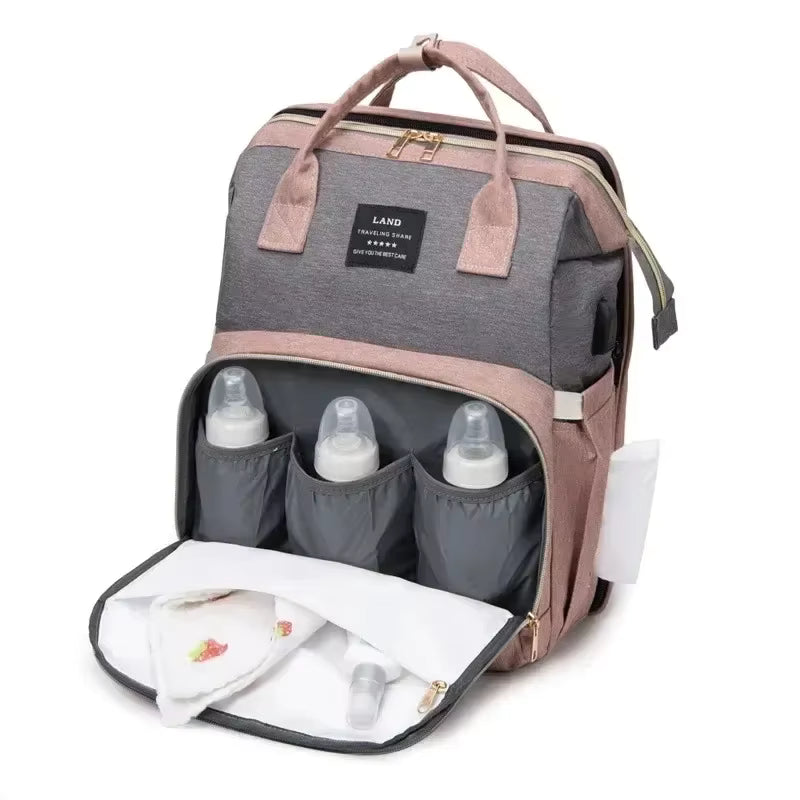 Mochila com Trocador Portátil e Mini Berço 3 em 1